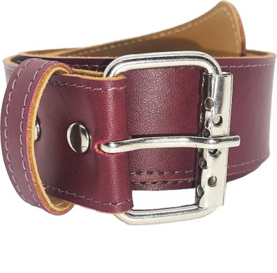 Exotique Women Casual Maroon Artificial Leather Belt