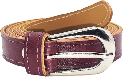 Exotique Women Casual, Evening, Party Maroon Texas Leatherite Belt
