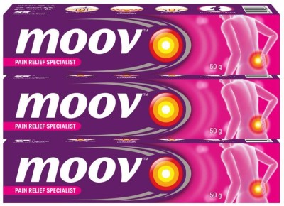 MOOV Instant Pain Relief Cream Regular Cream(3 x 50 g)