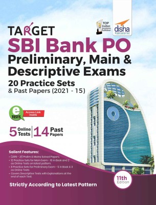 Target Sbi Bank Po Preliminary, Main & Descriptive Exams - 20 Practice Sets & Past Papers (2021 - 15)(English, Paperback, unknown)
