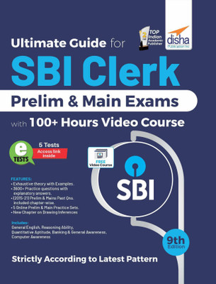 Ultimate Guide for Sbi Clerk Prelim & Main Exams with 100+ Hours Video Course(English, Paperback, unknown)