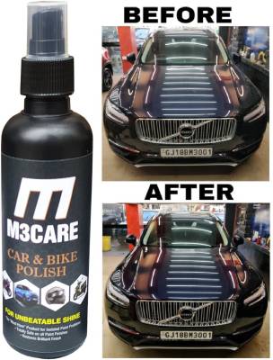 M3CARE Liquid Car Polish for Bumper, Chrome Accent, Headlight, Dashboard, Leather, Metal Parts, Exterior, Windscreen