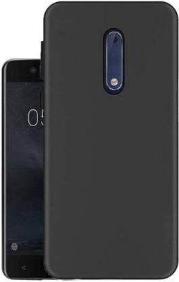 Mozo Back Cover for Nokia 5, Plain, Case, Cover(Black, Shock Proof, Pack of: 1)