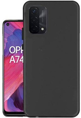 Zuap Back Cover for Oppo A74 (5G), Plain, Case, Cover(Black, Shock Proof, Pack of: 1)
