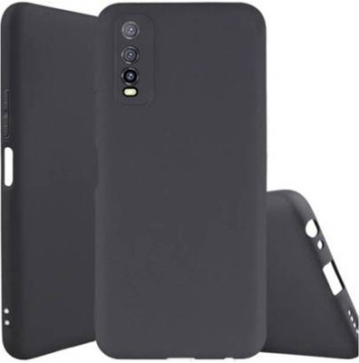 Stunny Back Cover for Vivo Y20A, Plain, Case, Cover(Black, Shock Proof, Pack of: 1)