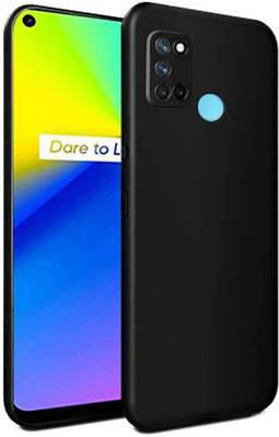 Mozo Back Cover for Realme 7i, Plain, Case, Cover(Black, Shock Proof, Pack of: 1)