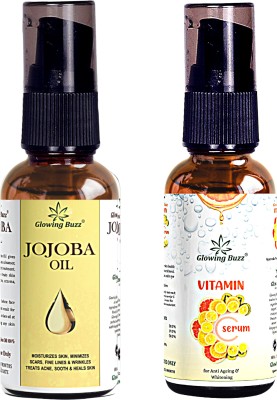 Glowing Buzz Jojoba Oil (30ml) and Vitamin C Serum (30ml)(2 Items in the set)