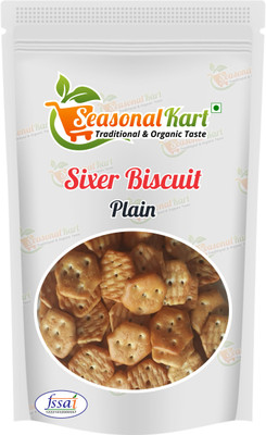 Seasonal Kart Small Salted Hexagonal Biscuits Mini Cracker Bites Chai (Tea) Time Snacks Salted Biscuit(200 g)