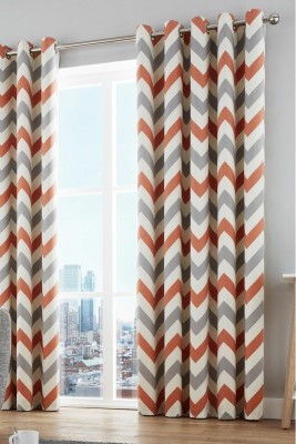 SJV 154 cm (5 ft) Polyester Room Darkening Window Curtain (Pack Of 2)(Geometric, Multicolor)