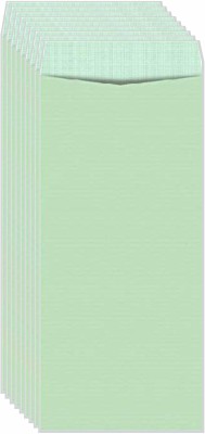 ESCAPER 50 Units Green Cloth Line Cover (Size : 11 x 5 inch) Envelopes(Pack of 50 Green)