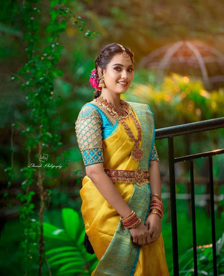 MJ TRENDZ Jacquard Self Design Blouse Material