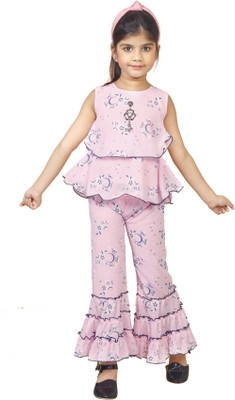 TrendCraze Girls Party(Festive) Top Pyjama(Pink)