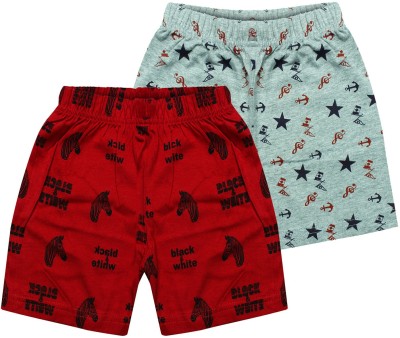 MIST N FOGG Short For Boys Casual Printed Cotton Blend(Multicolor, Pack of 2)