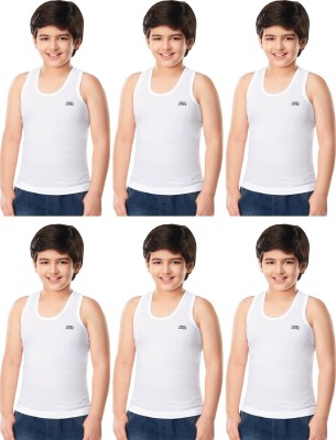 LUX cozi Vest For Boys Pure Cotton(White, Pack of 6)