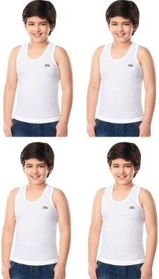LUX cozi Vest For Boys Pure Cotton(White, Pack of 4)