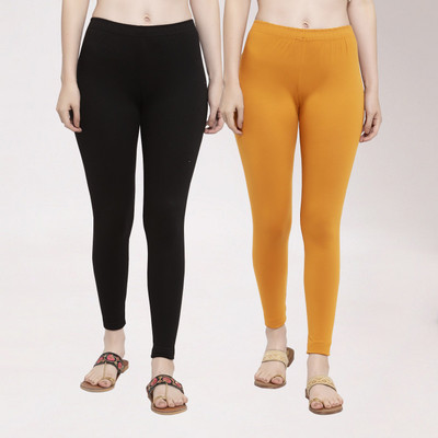 Trend Level Ankle Length Western Wear Legging(Black, Yellow, Solid)