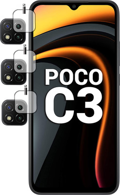 EJZATI Back Camera Lens Glass Protector for POCO C3(Pack of: 3)