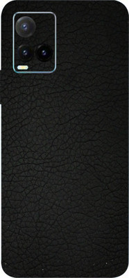 BugguSkin Vivo Y33T, VIVO Y33T Mobile Skin(Ultra Super Coal Black Leather Skin With High Mattte Finish.)