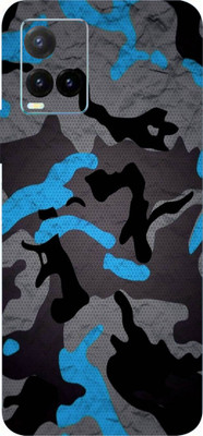 BUGGU vivo Y33T Mobile Skin(Ultra Super Camouflage Military Blue Skin With High Matte Finish.)
