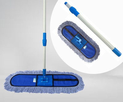 Livronic 18 Inch wet and dry mop for floor cleaning with 4 feet long handle (Set of 1) Wet & Dry Mop(Blue)