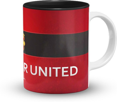 The Desi Monk MAN UNITED Coffee & Tea Cup With Print 330 ml Ceramic Coffee Mug(330 ml)