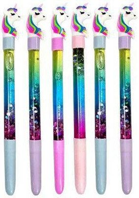 Senkiddpro Unicorn Gel Pens Gel Pen(Pack of 6, Ink Color - Blue)