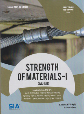 Strength Of Materials-I B.Tech II-Year I-Sem (R18) CIVIL JNTU- Hyderabad Latest 2021-22 Edition(Paperback, SIA)