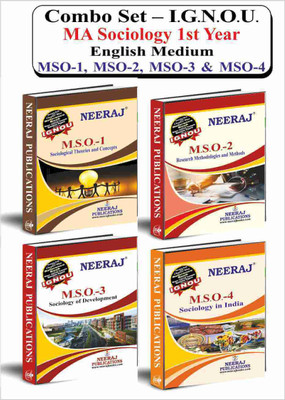 Neeraj Publication IGNOU MA SOCIOLOGY 1st Year Set Of 4Combo Books (MSO-1,MSO-2,MSO-3,MSO-4 ) In ENGLISH Medium [Flexi Bound](Paperback, A Panel Of Education)