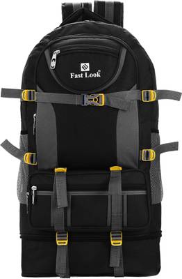 Fast look Travel Rucksack Backpack for Sport Camping Hiking Trekking Bag-Black Rucksack  - 60 L
