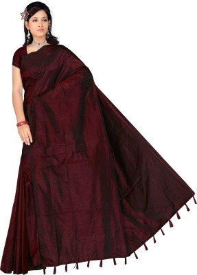 kamdar Woven Mekhela Chador Silk Blend Saree(Maroon)