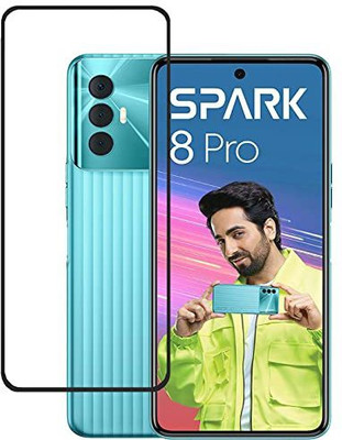 GDBUY Edge To Edge Tempered Glass for Tecno spark 8 Pro(Pack of 1)