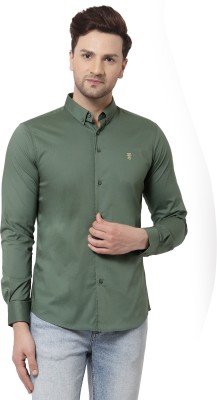 RED TAPE Men Solid Casual Green Shirt