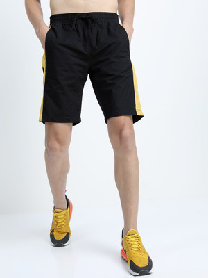 HIGHLANDER Solid Men Black Casual Shorts
