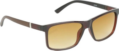 Sunnies Retro Square Sunglasses(For Men & Women, Brown)