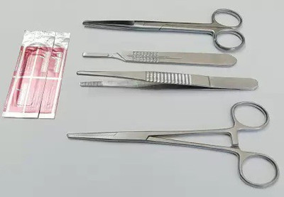 Agarwals Dressing Surgical instruments set Made High Quality SS Grade 410 with 2 blades Utility Forceps
