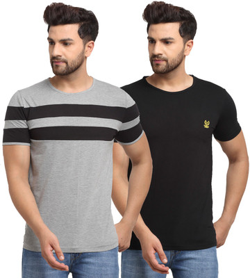 MACK JONNEY Printed Men Round Neck Multicolor T-Shirt