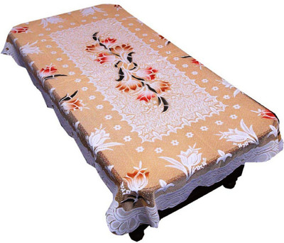 SBM Cotton 4 Seater Floral Table Cover(Yellow)