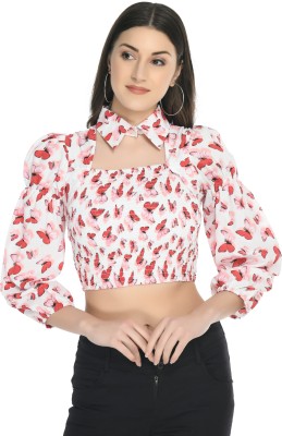 AllenQueen Casual Printed Women Red, White Top