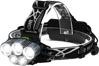 Buy From Best 5 LED Super Bright Waterproof High Power Headlamp 6 Modes Flashlight Headlamp Torch(Black, 5 cm, Rechargeable)
