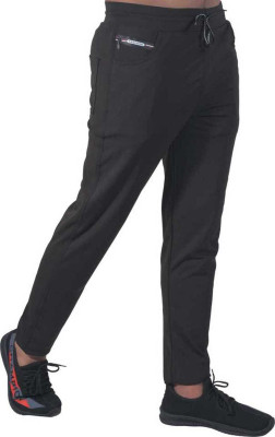 NETFLIPS Solid Men Black Track Pants
