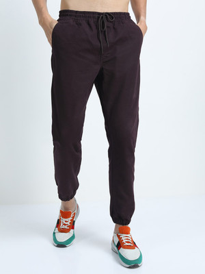 KETCH Regular Fit Men Maroon Trousers