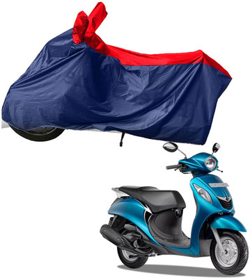 RiderShine Two Wheeler Cover for Yamaha(Fascino, Blue, Red)