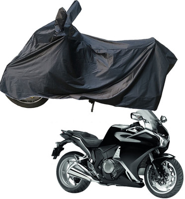 RiderShine Two Wheeler Cover for Honda(VFR 1200F, Black)