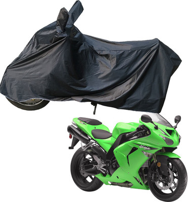 RiderShine Two Wheeler Cover for Kawasaki(Ninja ZX 10R, Black)