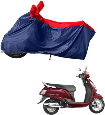 RiderShine Two Wheeler Cover for Suzuki(New Access 125, Blue, Red)