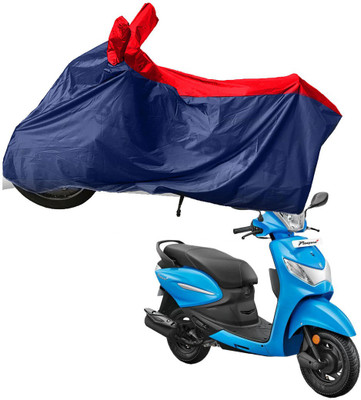 RiderShine Two Wheeler Cover for Hero(Pleasure+ 110, Blue, Red)