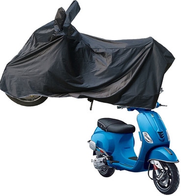 RiderShine Two Wheeler Cover for Piaggio(Vespa SXL 125, Black)