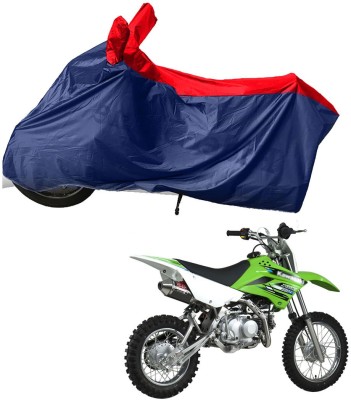 RiderShine Two Wheeler Cover for Kawasaki(KLX 110, Blue, Red)