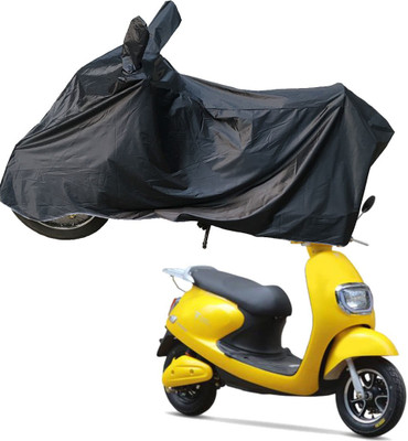 RiderShine Two Wheeler Cover for Techo Electra(Emerge, Black)