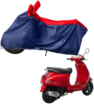 RiderShine Two Wheeler Cover for Piaggio(Vespa LX 125, Blue, Red)